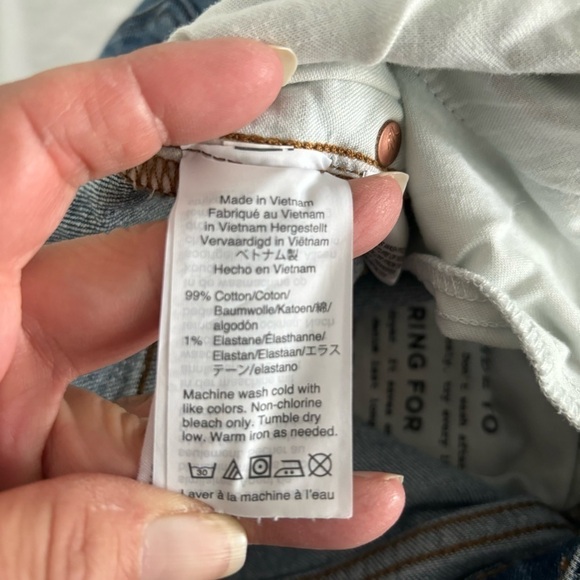 Madewell High Rise Slim Crop Boy Jean Raw Hem size 26 - Picture 5 of 7